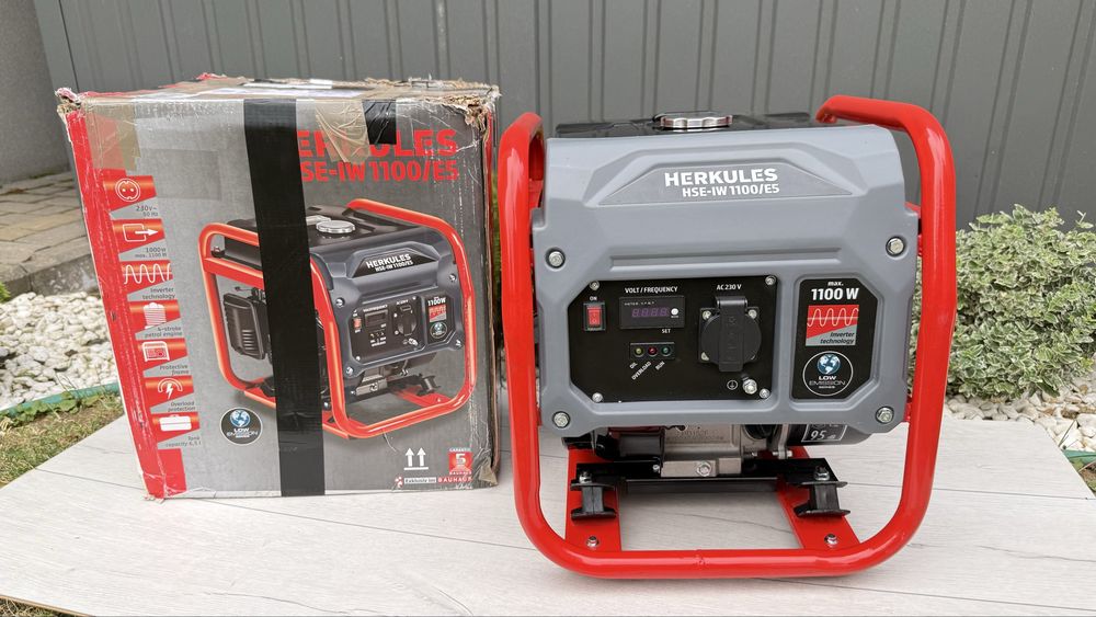 Інверторний бензиновий генератор Herkules HSE-IW 1100/E5, стан нового!