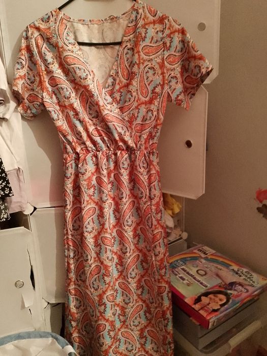 Sukienka maxi aztecki wzór 34 xs