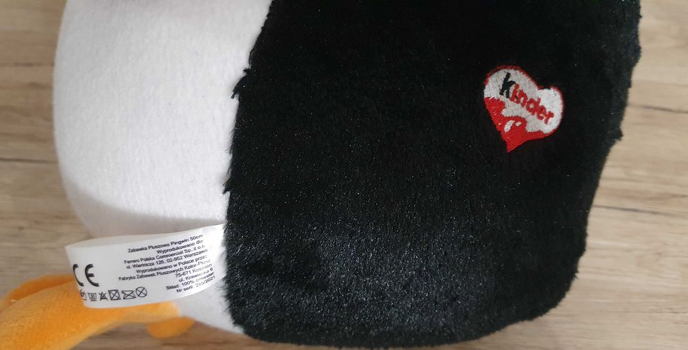 duży Pingwin Kinder Pingui maskotka pluszowa 50cm