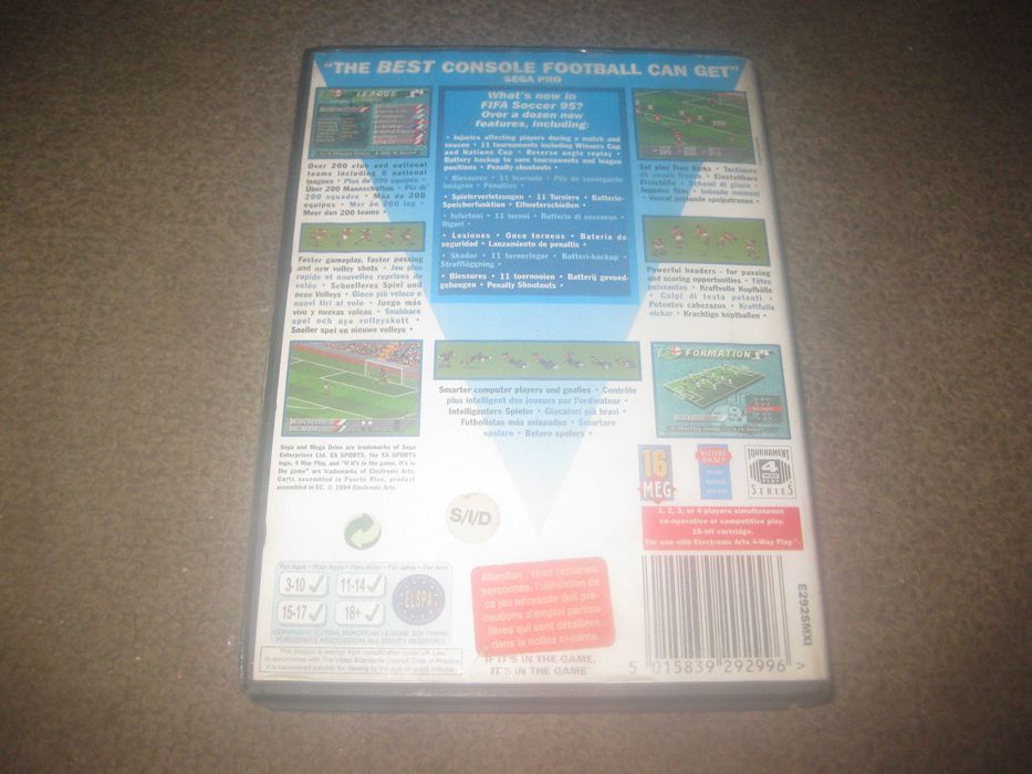 Jogo "FIFA Soccer 95" para Sega Mega Drive