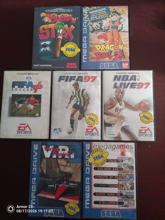 Mega Drive + Jogos + 3 comandos