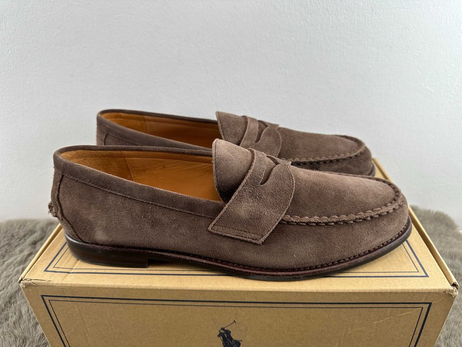 Polo Ralph Lauren Alston Suede Penny Loafers półbuty męskie skórzane 45