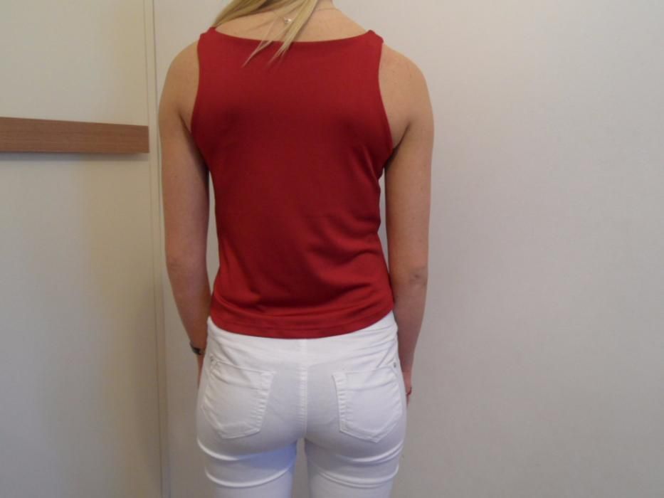 Bordowy crop top na ramiączkach bluzka r.XS basic tumblr insta j.nowy