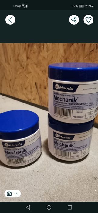 17 x Pasta do mycia silnie zabrudzonych rąk Merida Mechanik BHP