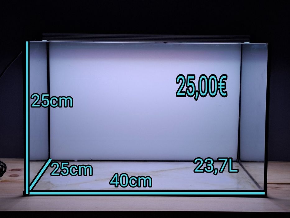 Aquário vidro extra claro e vidro comum