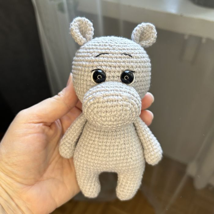 Zabawka szydełkowa Hipopotam