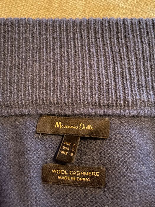 Saia Massimo Dutti Lã e Caxemira
