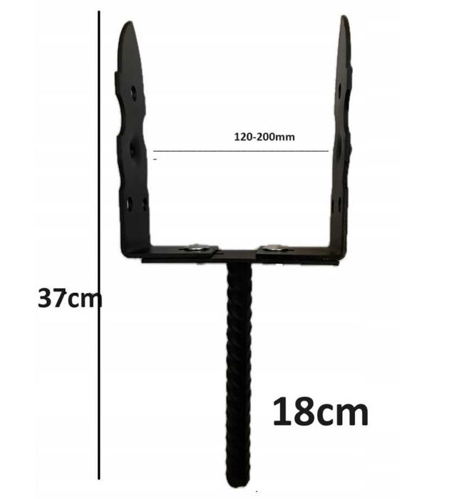 Podstawa słupa regulowana 120-200mm wspornik kotwa 370mm
