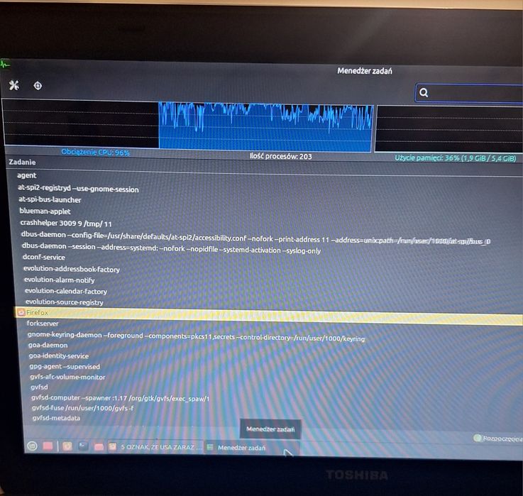 Toshiba Satellite – Szybki SSD | 6GB RAM | Linux Mint | Gotowy do pra