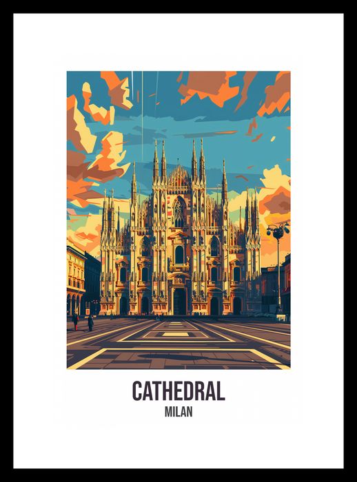 Plakat 20x30cm Cathedral, Milan