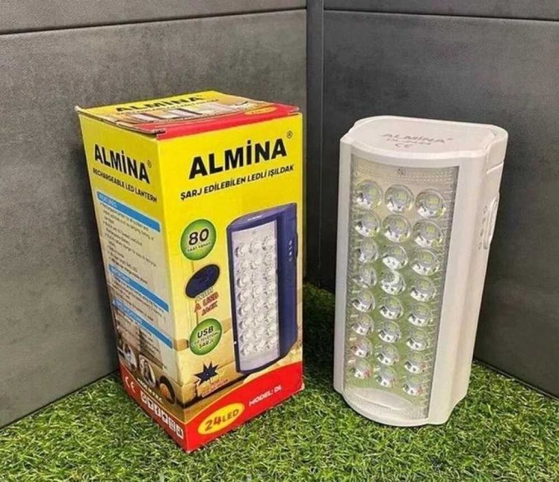 24 LED Лампа-фонарь Almina DL-2606+ повербанк, 6v, PowerBank