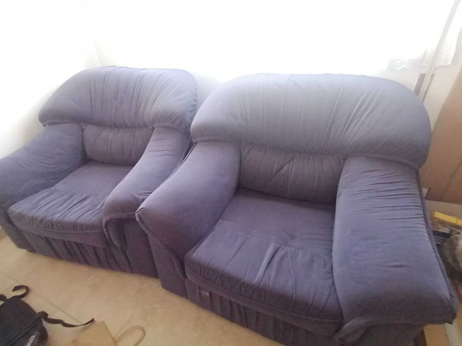 Conjunto 3 Sofás em tecido