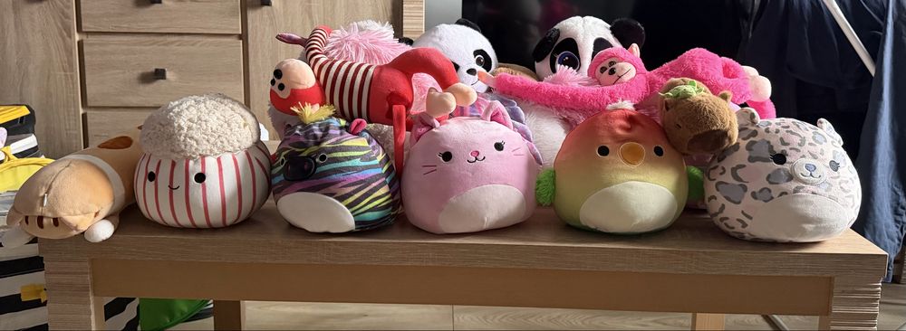 Sorzedam pluszaki squishmallows i inne