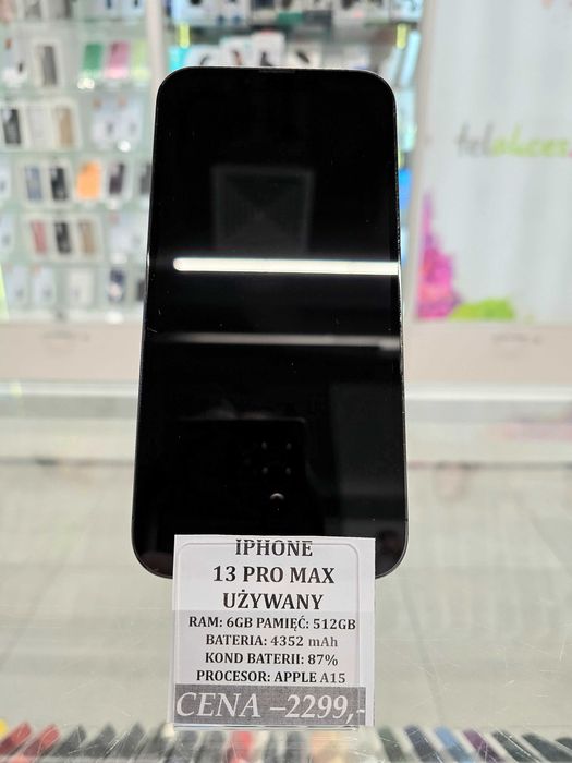 Iphone 13 Pro Max 512GB Bat 87% Telakces Felicity *Raty 0%