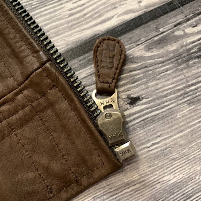 Мужская кожаная куртка John Rocha Brown Leather Cafe Racer Jacket