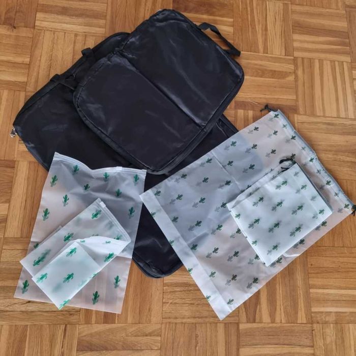 Zestaw 6 sztuk etui podróżne kompresyjne organizer do bagażu