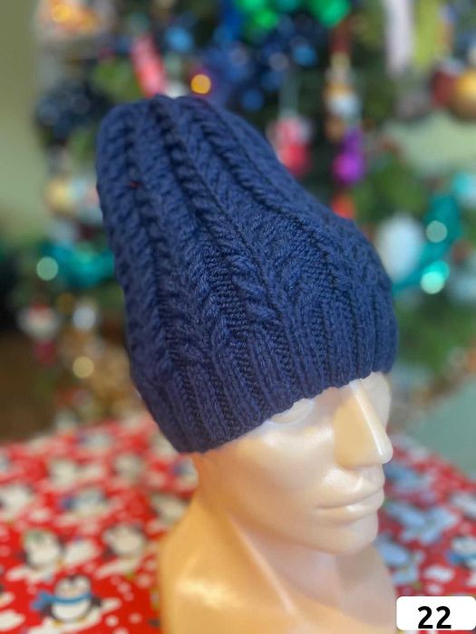 Ciepłe czapki wełniane robione na drutach | rękodzieło od babci