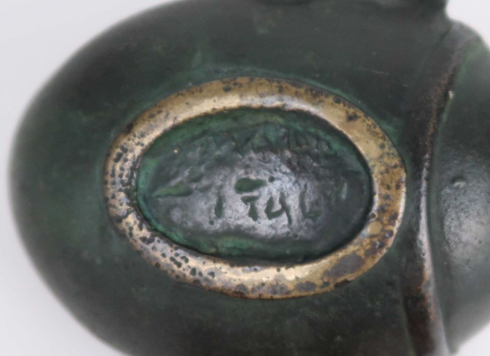 Cinzeiro Diabo antigo em Bronze / Latão