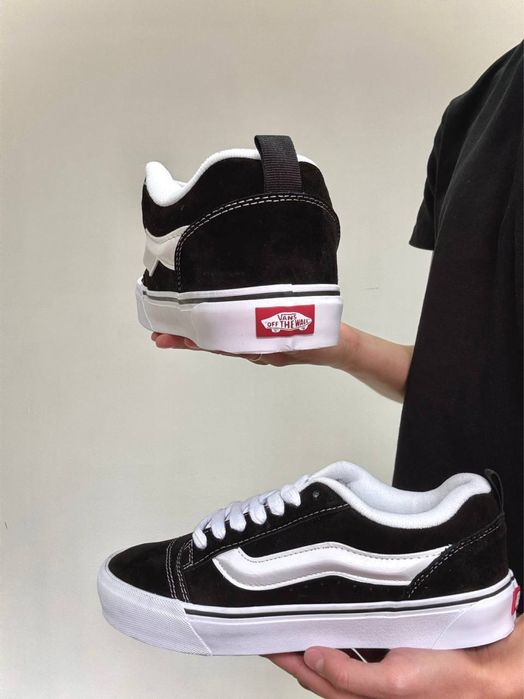 ТОП! Кросівки Vans Knu Skool Black White 36 37 38 39 40 41 42 43 44 45