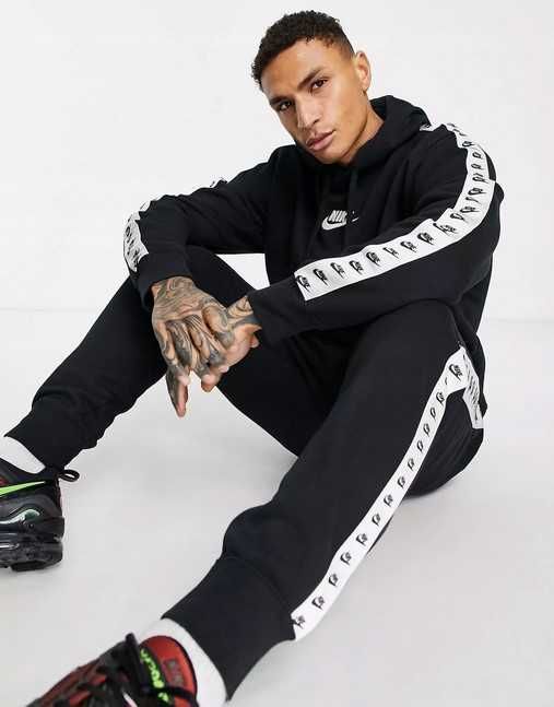 Dres Nike czarny Bluza + spodnie DM6838  Nowość Bawełna