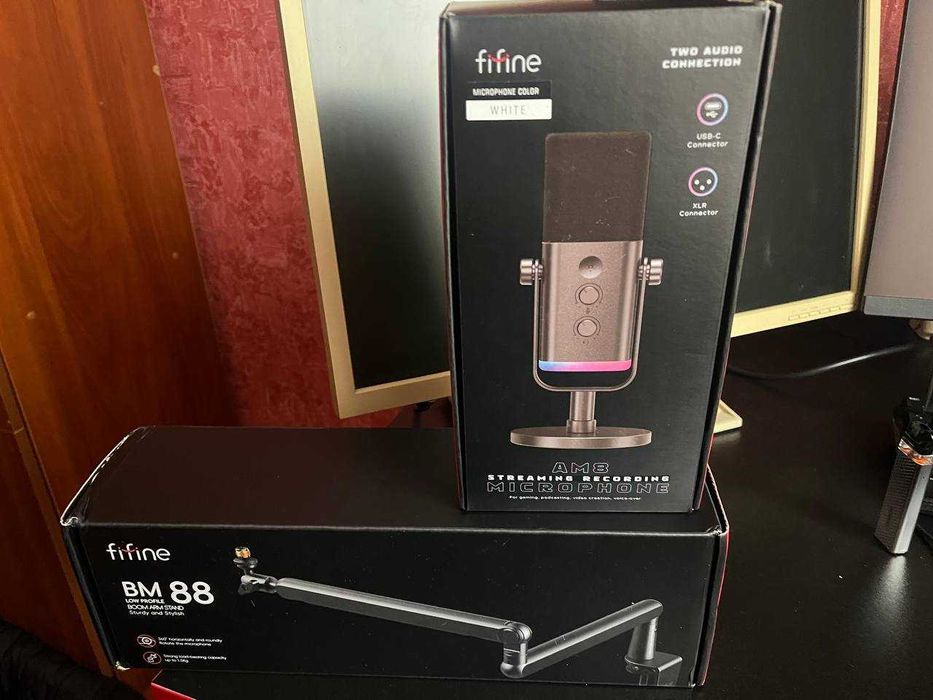 Мікрофон fifine AM8 + Пантограф fifine bm88