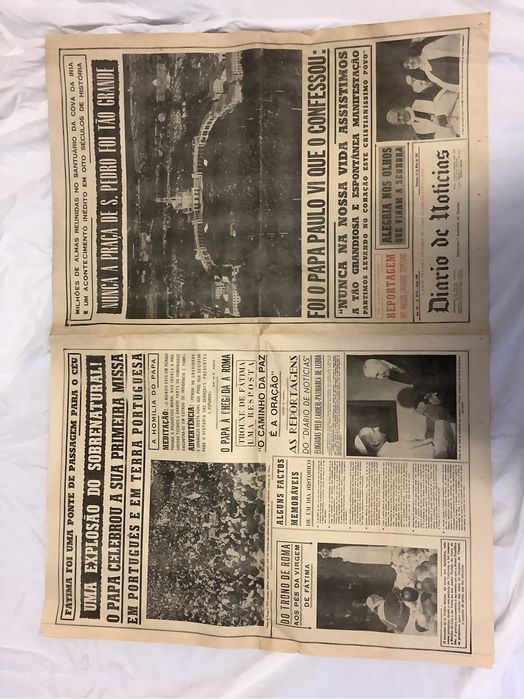 JN  de 1967 , vinda do papa a Portugal . LEIA A DESCRICAO DO ANUNCIO