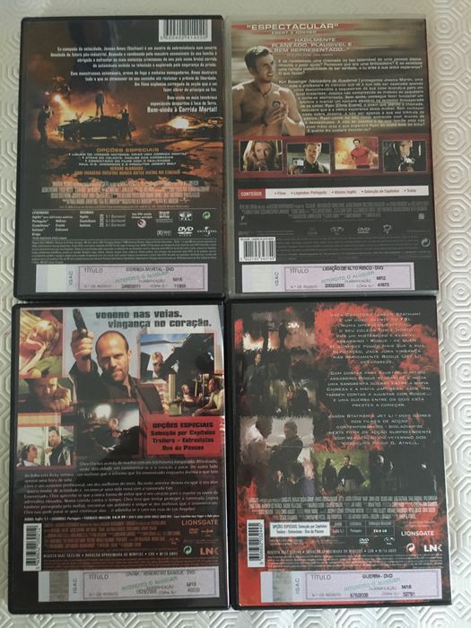 Diversos DVD's com Actor Jason Statham