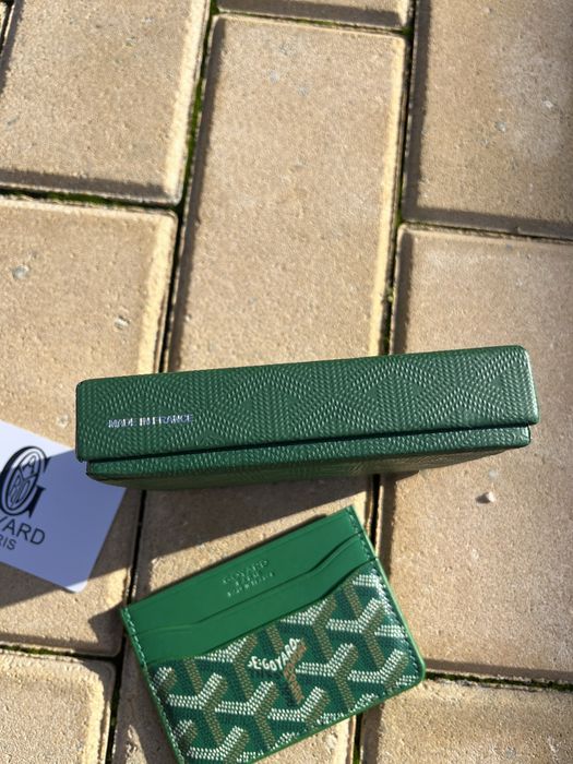 Porta cartões goyard verde