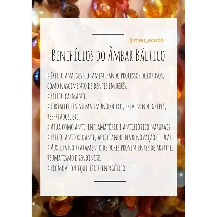 Colar de Âmbar baltico