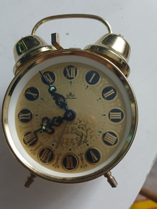 Antyk niemiecki budzik nakręcany