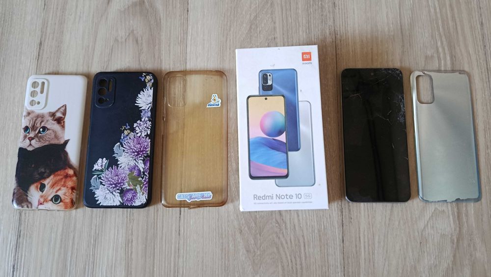 Б/В Смартфон телефон Xiaomi Redmi Note 10 5G 4/64 Chrome Silver, битий