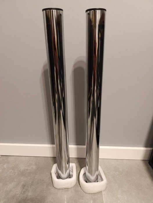 Bardzo solidne nogi do stołu – stal chromowana | 2 szt