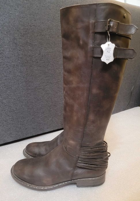 Новые кожаные  сапоги, р.41, осень