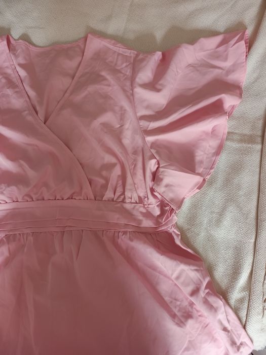 Рожева літня, коктейльна сукня, довга, 4xl, 5xl