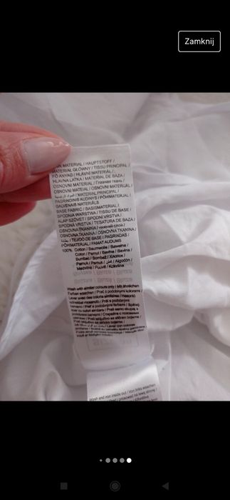 Bluzka biała ze ściągaczem Orsay