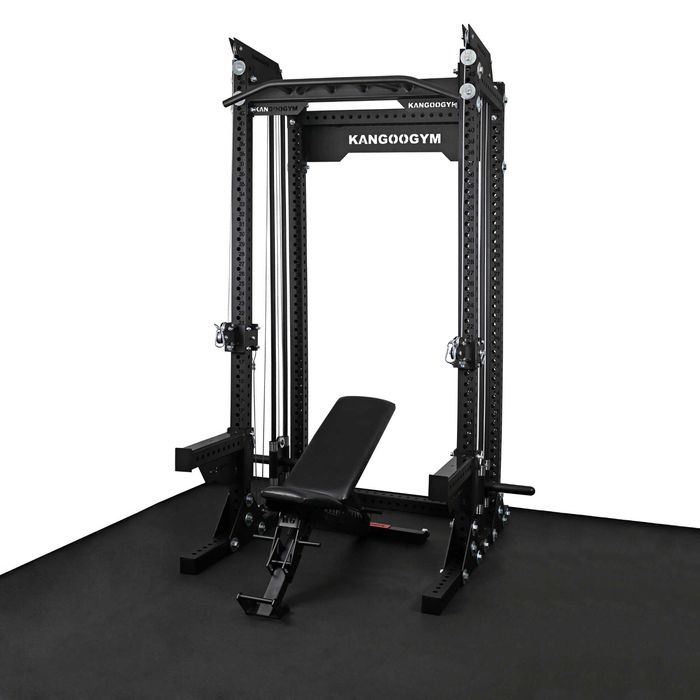 Half rack 80x80x3 + 2x wyciąg regulowany / klatka treningowa