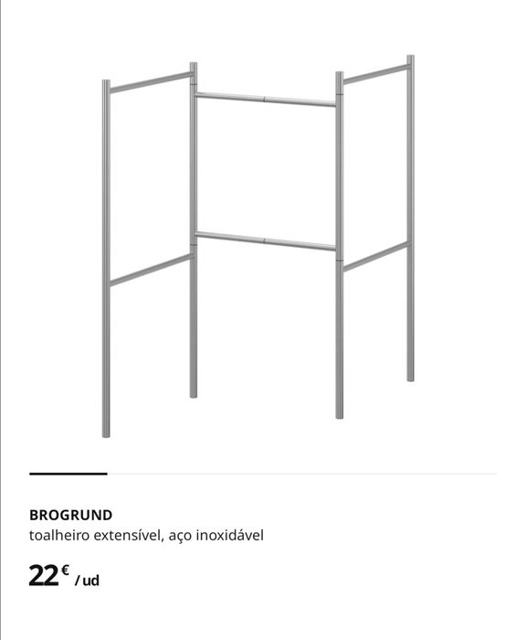 BROGRUND IKEA Stainless Steel Extendable Towel Rack