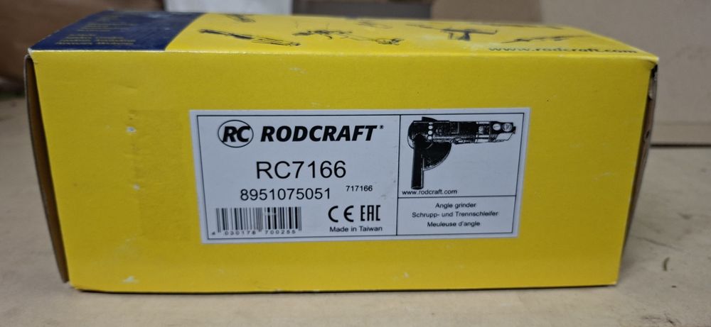 Szlifierka katowa 125 rodcraft  pneumatyczna