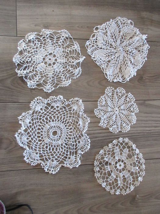 Serwetki vintage retro szydełko