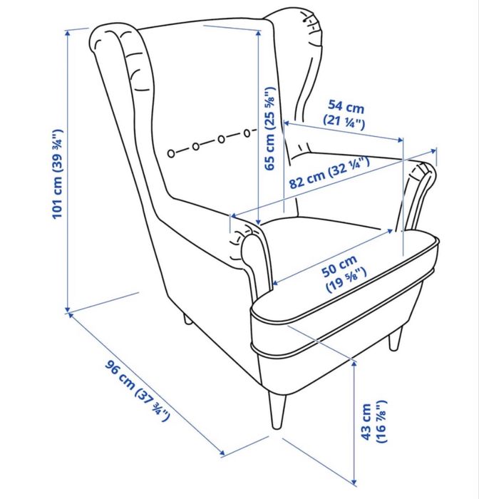 Poltrona Strandmon Ikea nova