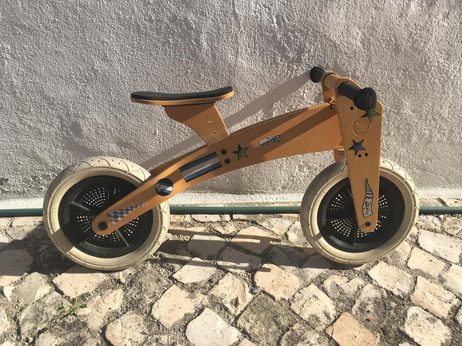 Bicicleta Evolutiva 3-em-1 WISHBONE em Madeira