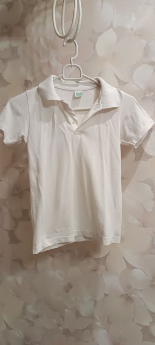 Футболка поло для хлопчика в школу, короткий рукав та сорочка біла
