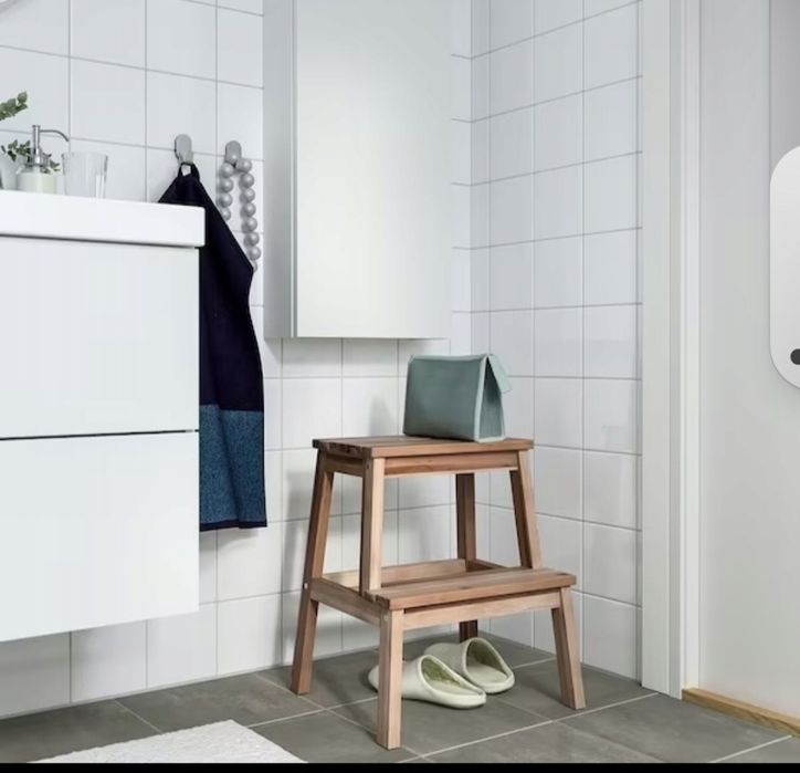 Bekvam akacja stołek ikea outlet