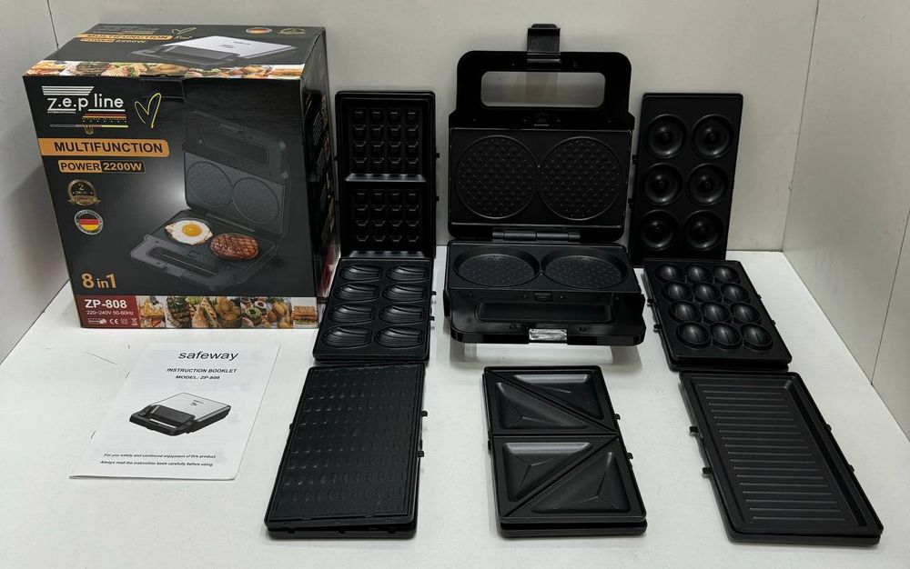 Вафельница 8в1 2200 Вт Zepline ZP-808 Мультимейкер