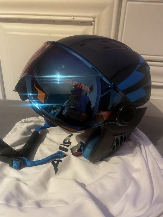 Kask narciarski z szybą Alpina. Rozm xs