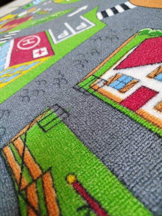 Dywanik dziecięcy ulice miasto 120x79