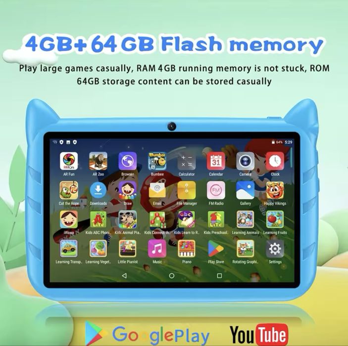 Новые детские планшеты BDF 7 дюймов 4Gb/64Gb 13 андроид