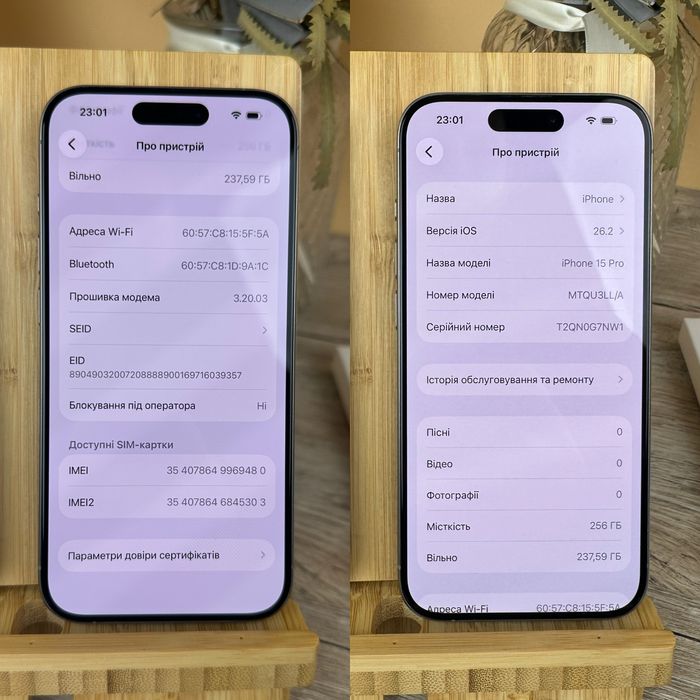 100% акб iPhone 15 pro 128/ 256 gb Titanium Neverlock Apple Айфон про