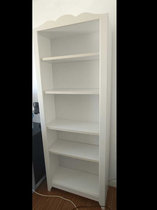 Estante c/ 5 prateleiras 70cm Larg. 185cm Altu. 28cm Profu., IKEA HENSVIK em branco