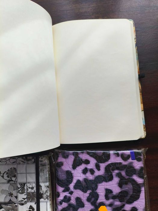 Lote 6 Cadernos de Capa Dura A5 c/ Elástico - Novos